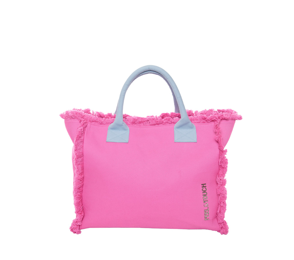 Tσάντα Θαλάσσης Ώμου Feel an Touch Caribbean Pink/Ciel