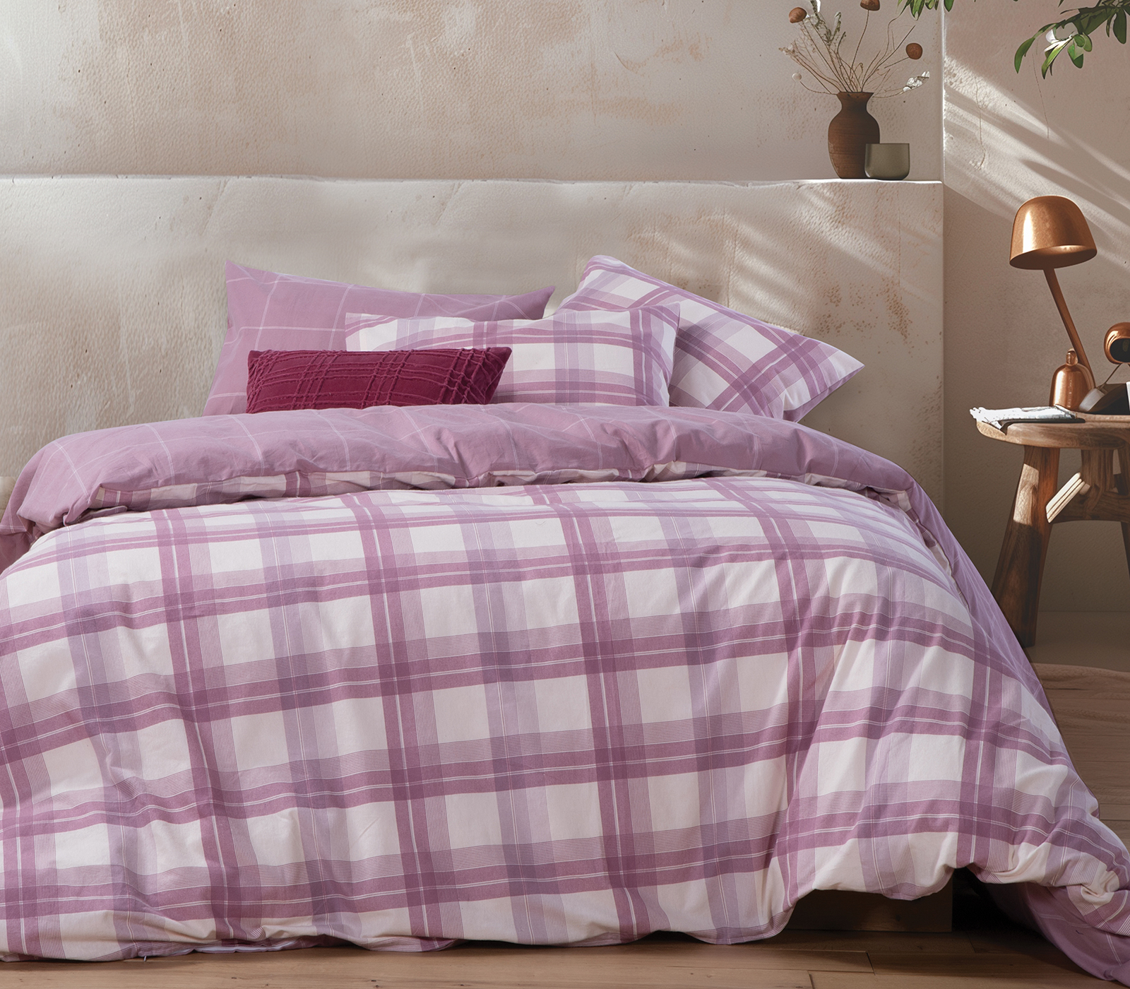 Φανελένια Σεντόνια Nef-Nef Homeware Μονά (Σετ) Charlie 160X260 Rose