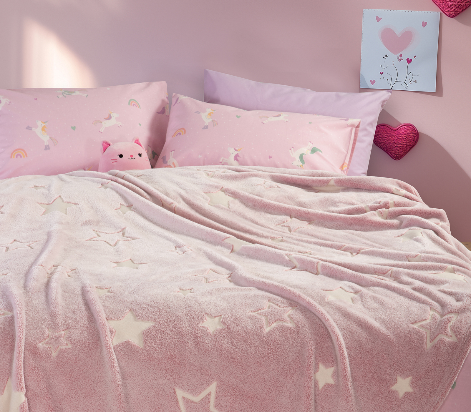 Παιδική Κουβέρτα Nef-Nef Homeware Starlight 160x220 Pink