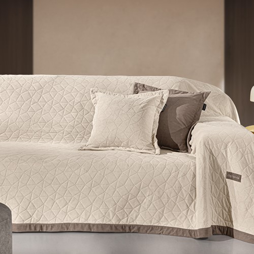 Ριχτάρι Διθέσιο Guy Laroche Avalon Cream 170x250 + Μαξιλάρι 42X42+3