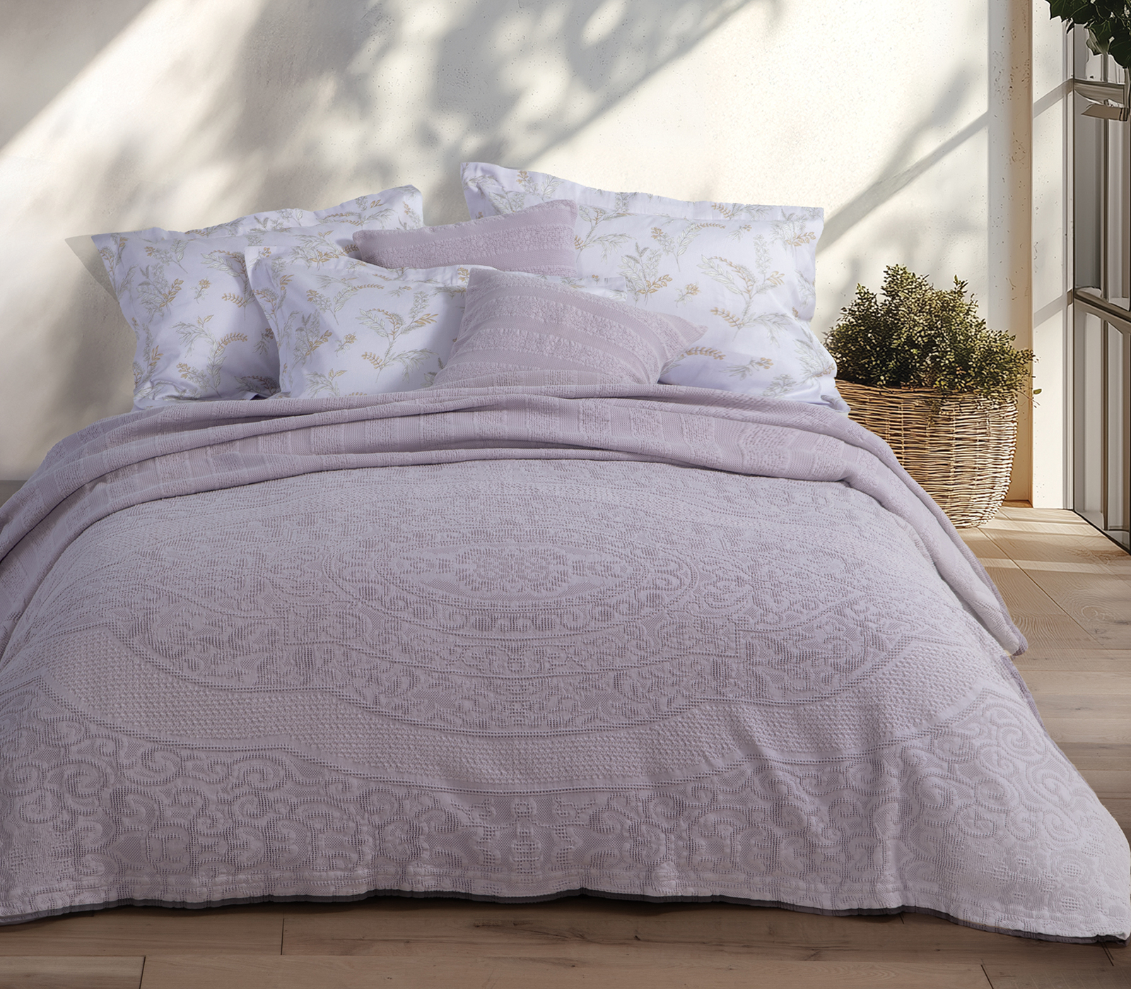 Κουβέρτα Υπέρδιπλη Nef-Nef Homeware Nantia 230X250 Mauve