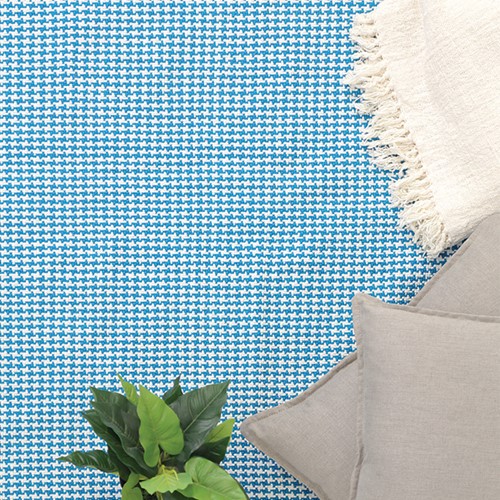 Χαλί Σαλονιού All Season Urban Cotton Kilim Royal Carpet 1.30X1.90 - Houndstooth Caribbean Sea