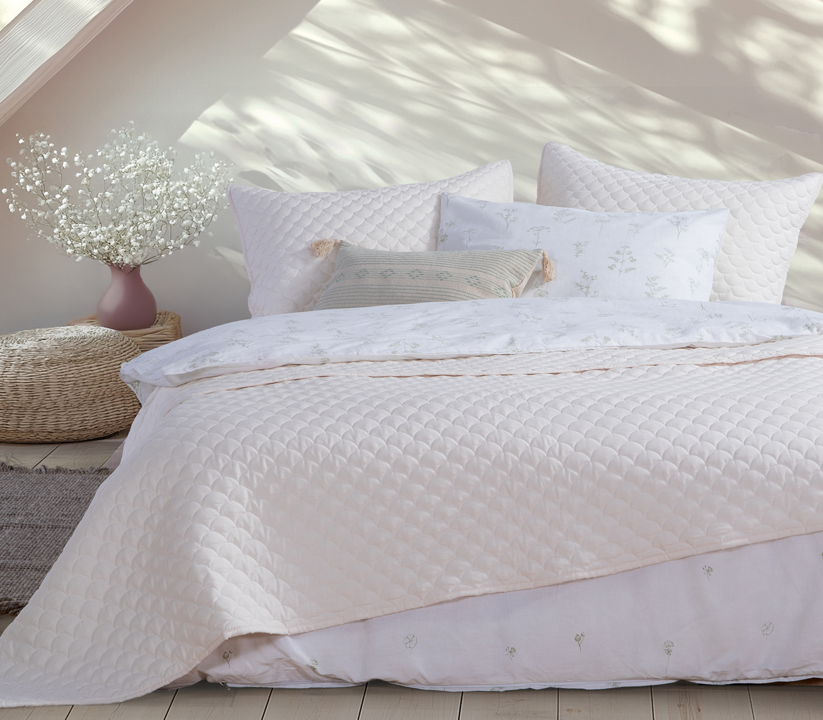 Κουβερλί Μονό Nef-Nef Homeware Scofield 180x240 Ecru