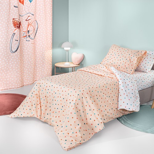 Παιδικά Σεντόνια Guy Laroche (Σετ) Amore Salmon 100X200+28 Με Λάστιχο