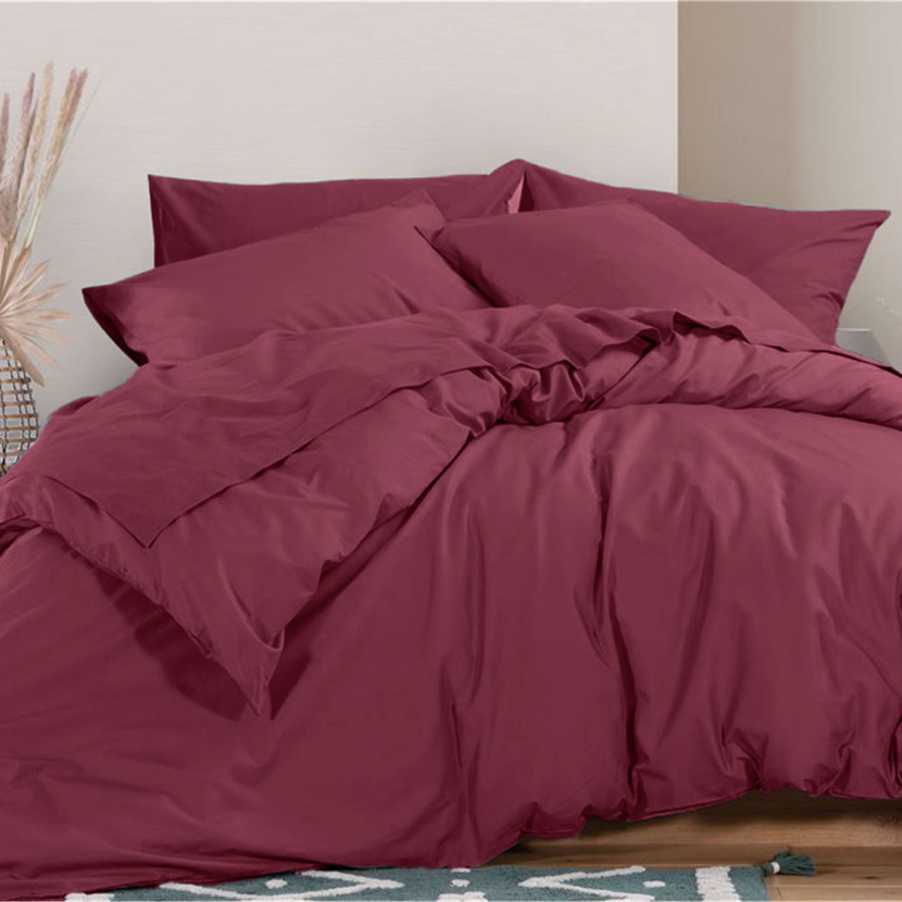  Παπλωματοθήκη Υπέρδιπλη Βαμβακερή Nef-Nef Homeware Basic-22 230X240 Bordo