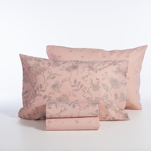 Σεντόνια King Size Nef-Nef Homeware (Σετ) με λάστιχο Carena 270X270 Pink