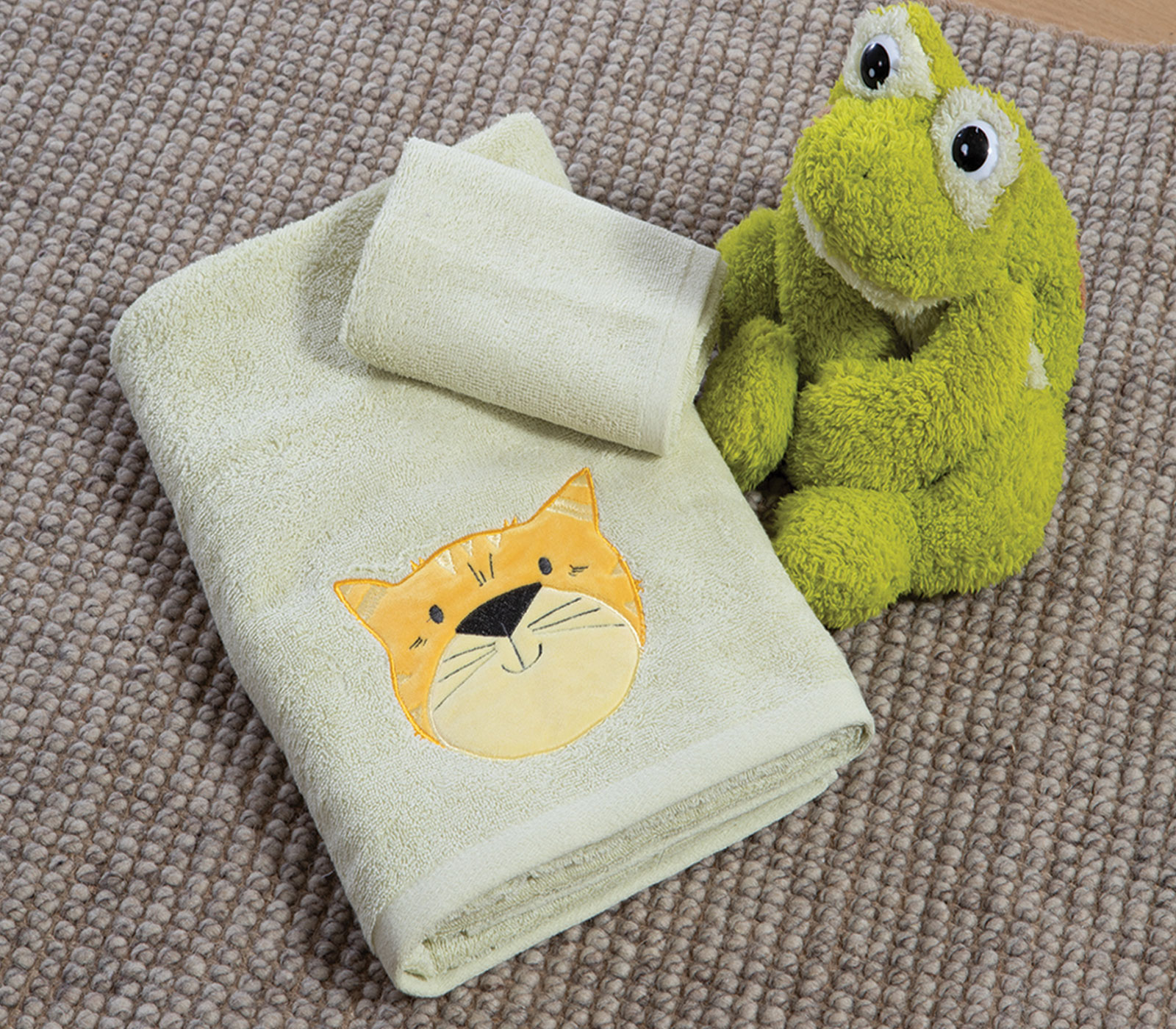 Παιδικές Πετσέτες Nef-Nef Homeware (2ΤΜΧ) Jungle Music Aloe Green 