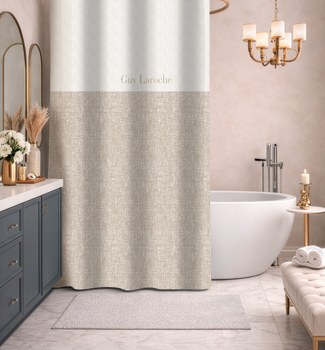 Κουρτίνα Μπάνιου Guy Laroche Code Caramel 180X185