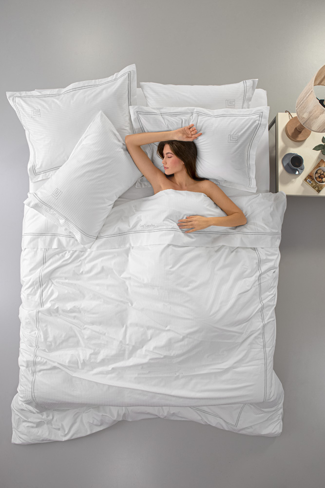 Σεντόνια King Size Guy Laroche (Σετ) Nice White - L.Silver 270X280 