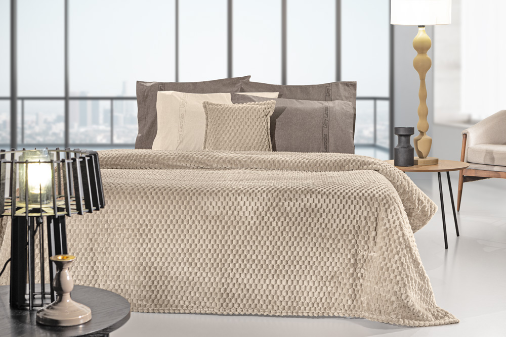 Κουβέρτα Υπέρδιπλη Guy Laroche Smoothie 220x240 Taupe
