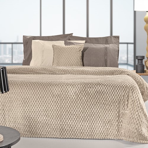 Κουβέρτα Υπέρδιπλη Guy Laroche Smoothie 220x240 Taupe