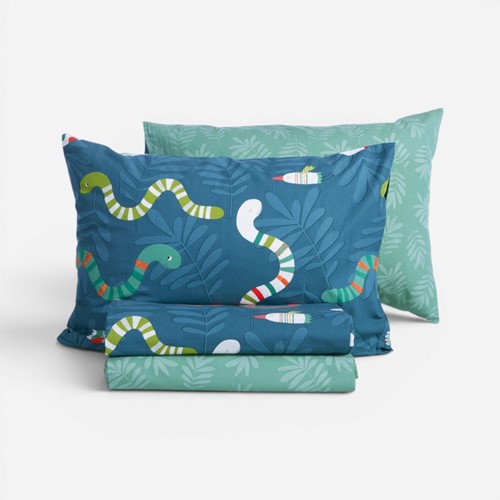 Παιδικά Σεντόνια Nef-Nef Homeware Μονά (Σετ) με Λάστιχο Warms 170x260 Petrol