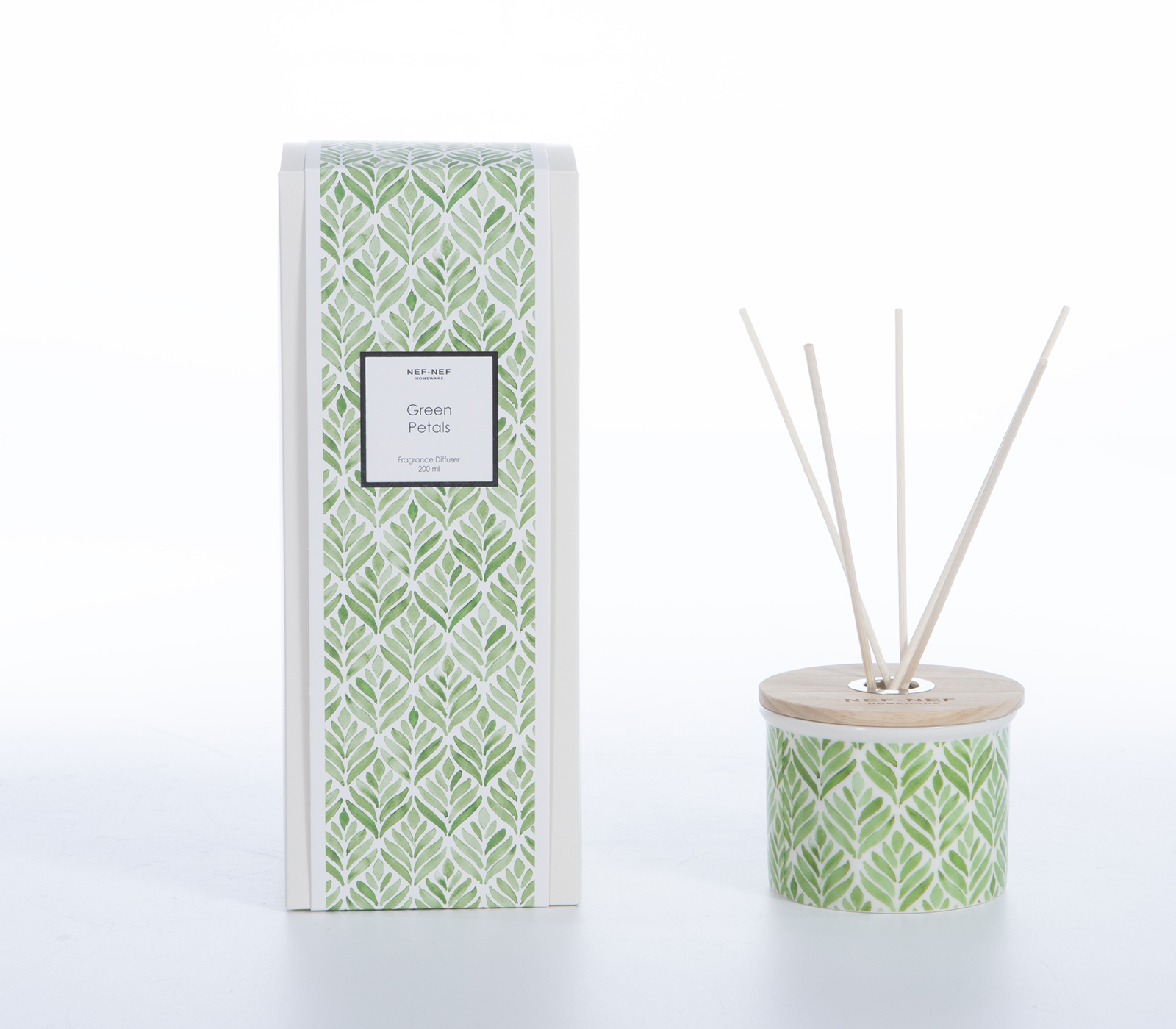 Αρωματικό Χώρου Με Στικς Nef-Nef Homeware Green Petals 200ml Green 