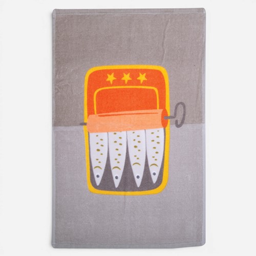 Ποτηρόπανο Nef-Nef Homeware Βελουτέ Sardines 40x60 Grey