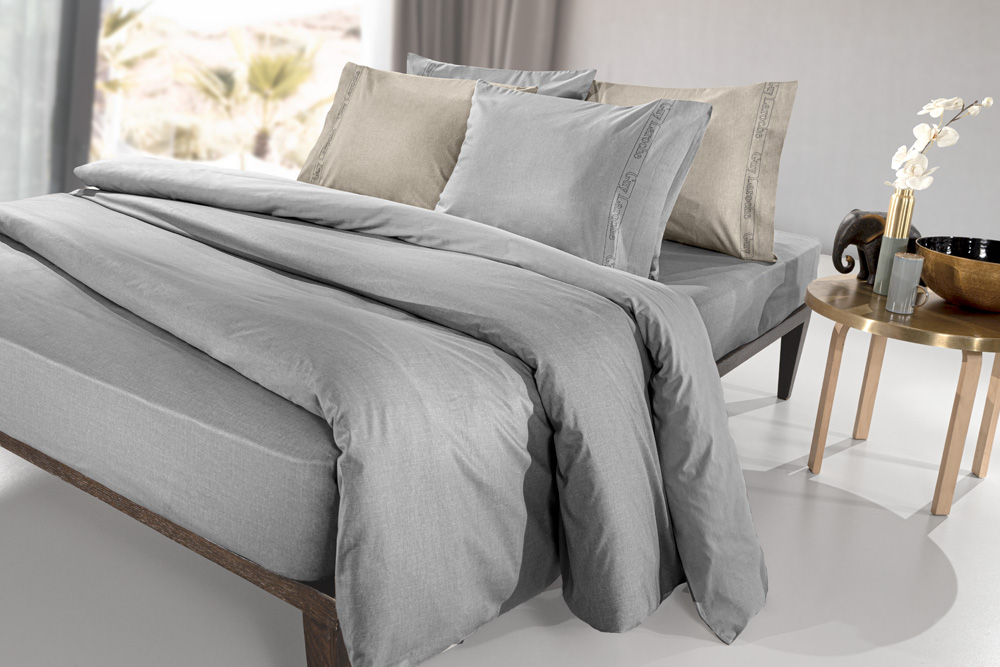 Σεντόνι Yπέρδιπλο Μεμονωμένο Guy Laroche Color Plus Silver 240X270