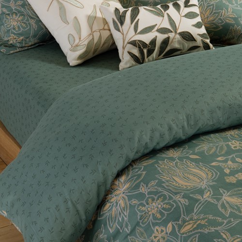 Υπέρδιπλη Παπλωματοθήκη Nef-Nef Homeware (Σετ) Βαμβακοσατέν Elinda 240x230 Green