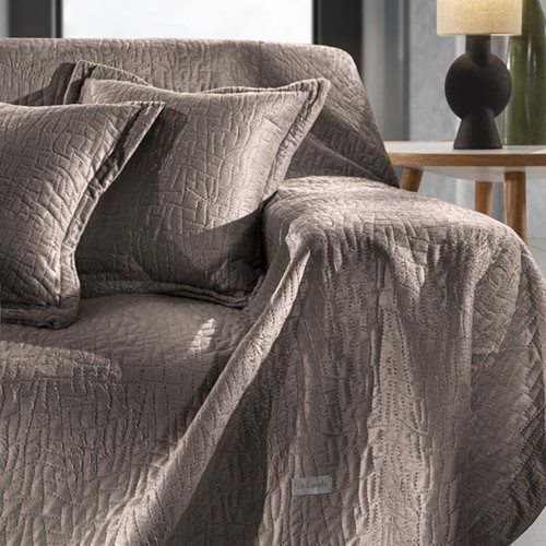 Ριχτάρι Guy Laroche Διθέσιου + Μαξιλαροθήκη Avon Choco 170X250