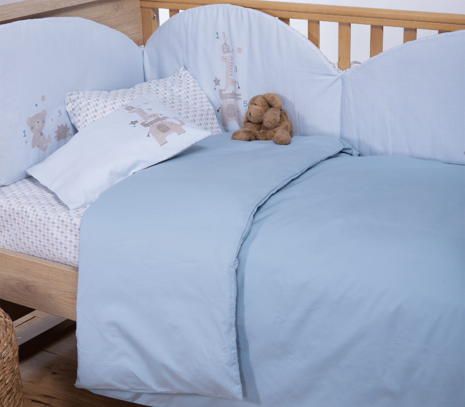 Βρεφική Παπλωματοθήκη Nef-Nef Homeware Basic 110X150 L.Blue