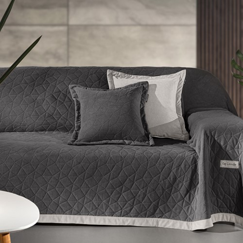 Ριχτάρι Πολυθρόνας Guy Laroche Avalon Carbon 170x150 + Μαξιλάρι 42X42+3