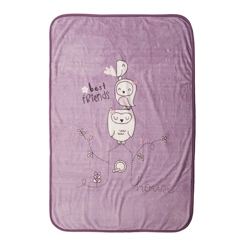 Βρεφική Κουβέρτα Αγκαλιάς Nef-Nef Homeware Best Friends 75x100 Mauve