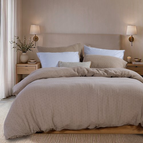 Υπέρδιπλη Παπλωματοθήκη Nef-Nef Homeware (Σετ) Dots 240x230 Brown