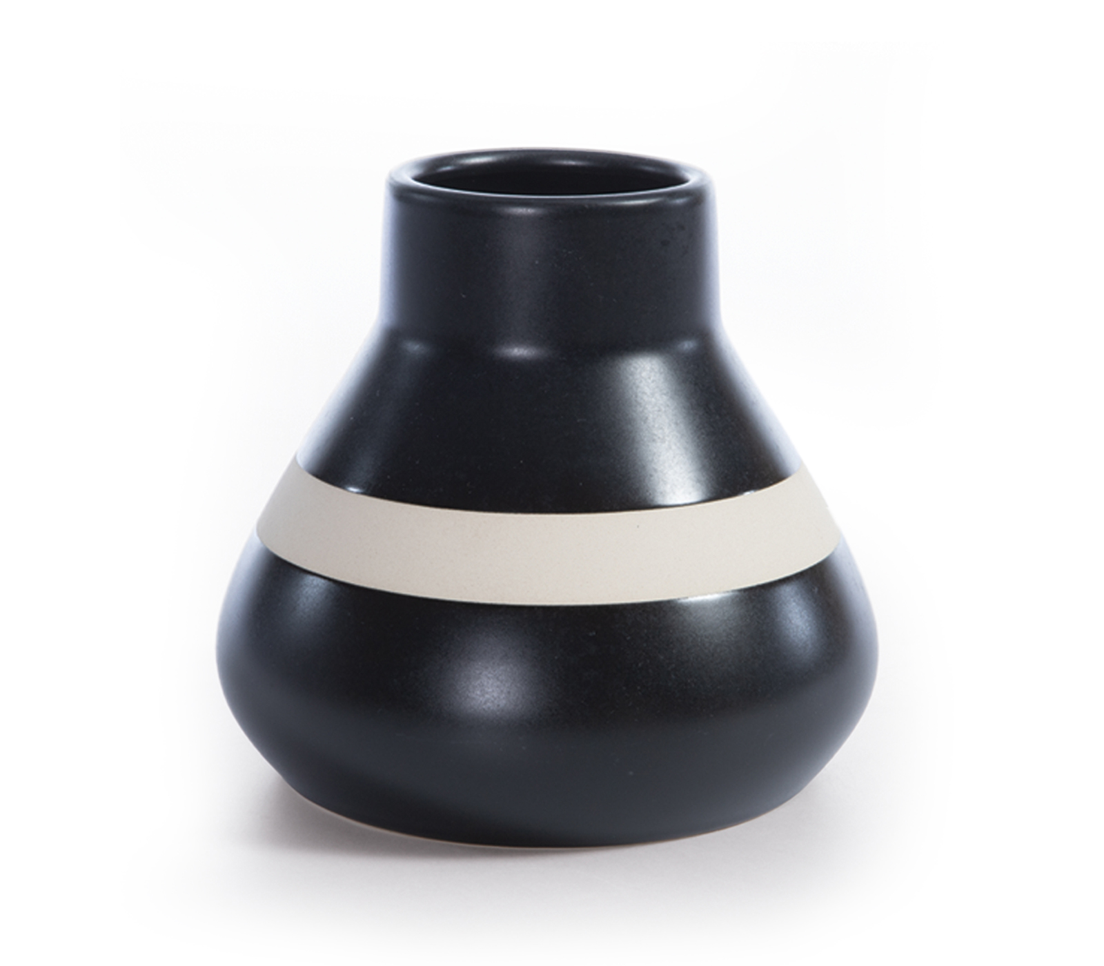 Διακοσμητικό Κεραμικό Βαζάκι Nef-Nef Homeware Circui Black/White 