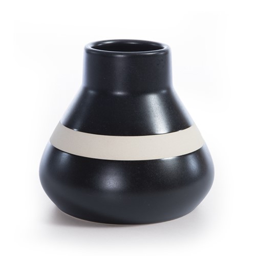 Διακοσμητικό Κεραμικό Βαζάκι Nef-Nef Homeware Circui Black/White