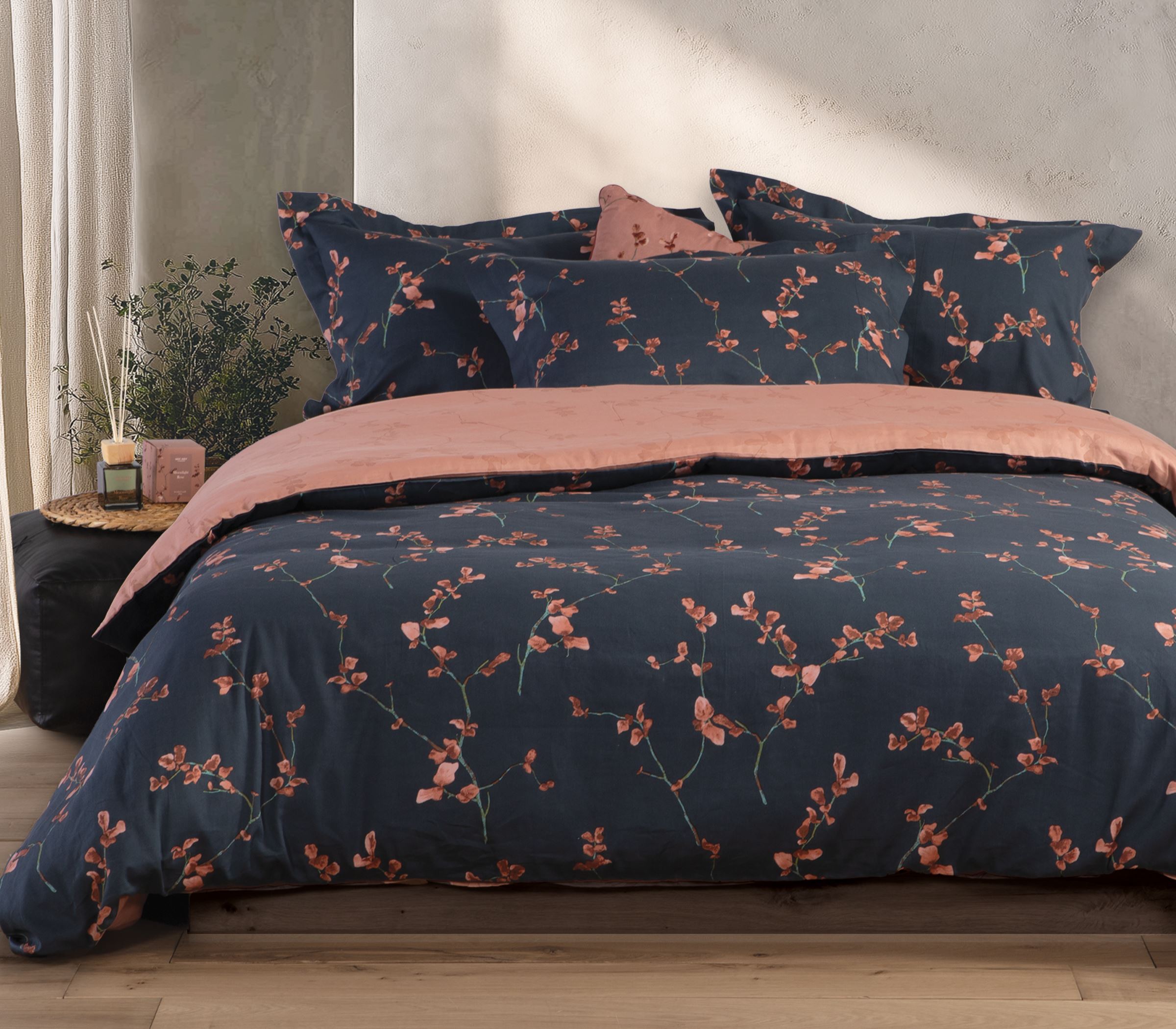 Πάπλωμα Υπέρδιπλο Βαμβακοσατέν Nef-Nef Homeware Vania 240x230 Black