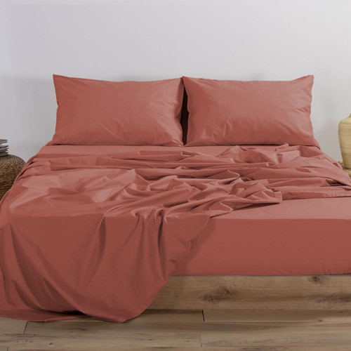 Σεντόνι Υπερδιπλο Nef-Nef Homeware Basic 240X270 Teracotta