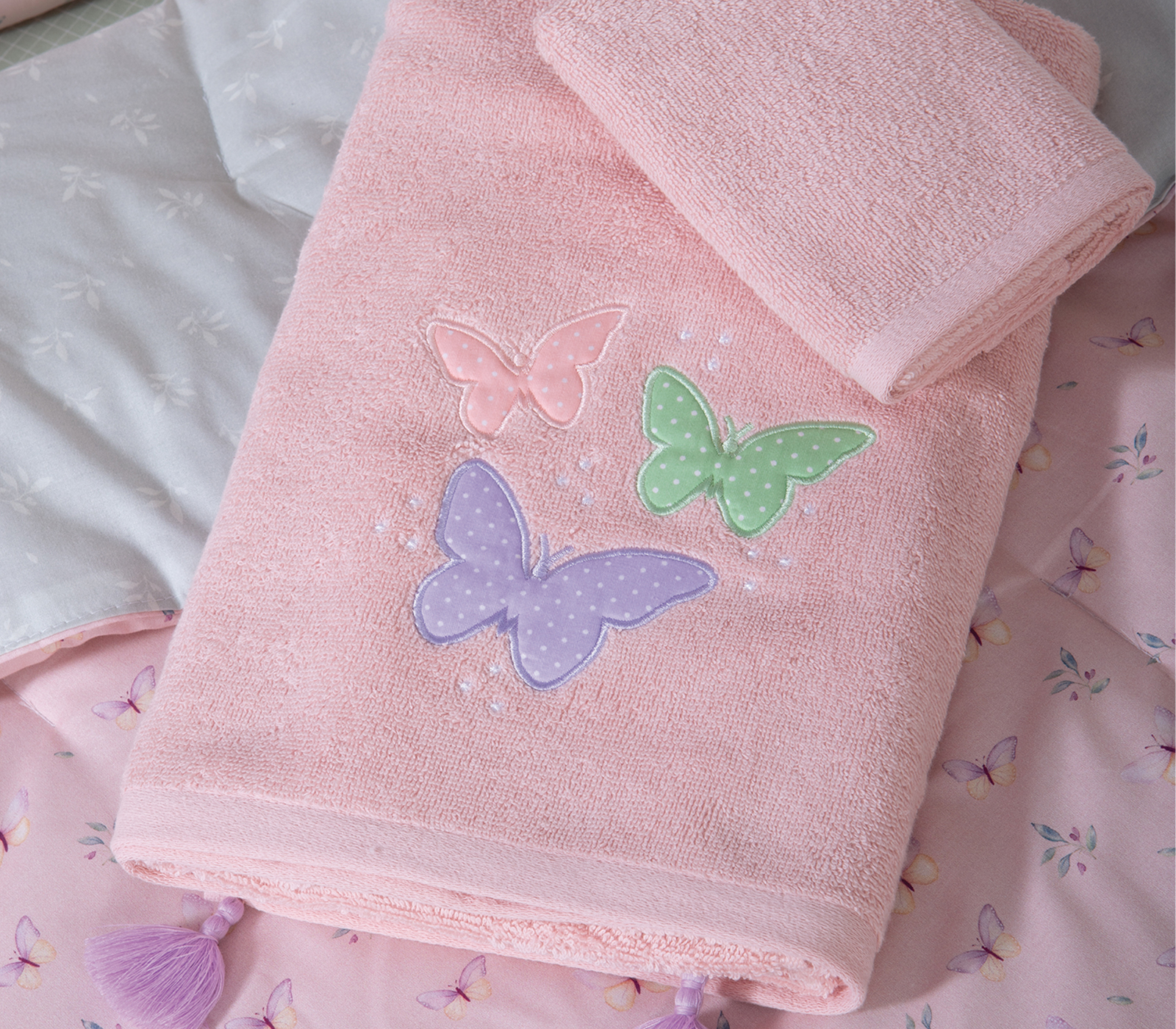 Βρεφικές Πετσέτες Nef-Nef Homeware (2ΤΜΧ) Wings Of Joy Pink