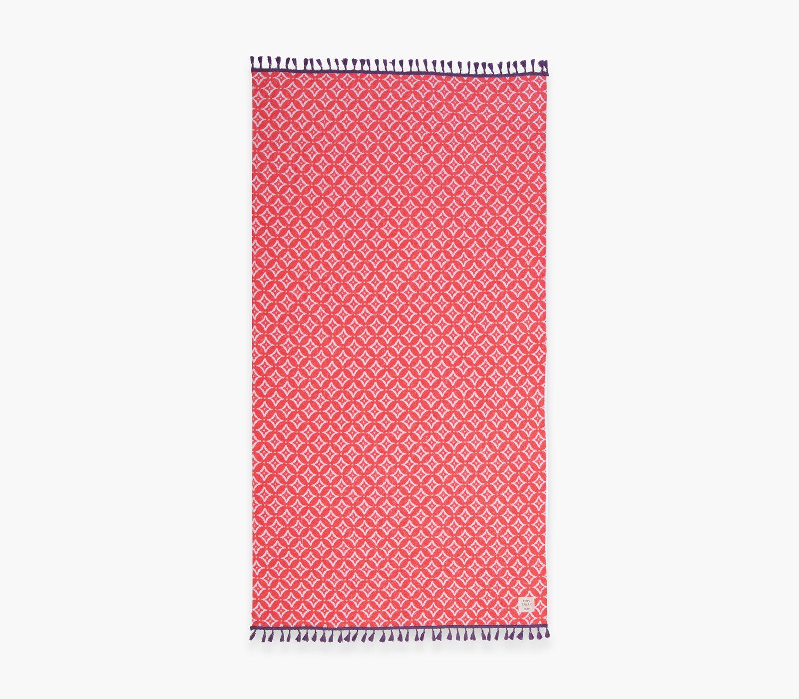 Πετσέτα Θαλάσσης Nef-Nef Homeware Sparkle Fringes 90X170 Coral 