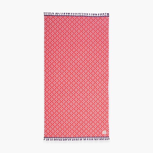 Πετσέτα Θαλάσσης Nef-Nef Homeware Sparkle Fringes 90X170 Coral