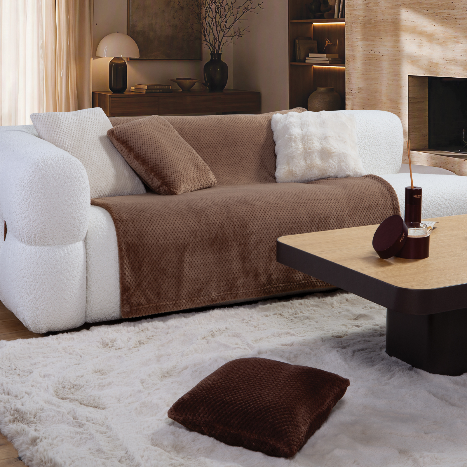 Ριχτάρι Διθέσιου Καναπέ Nef-Nef Homeware Edinber 180x250 Beige