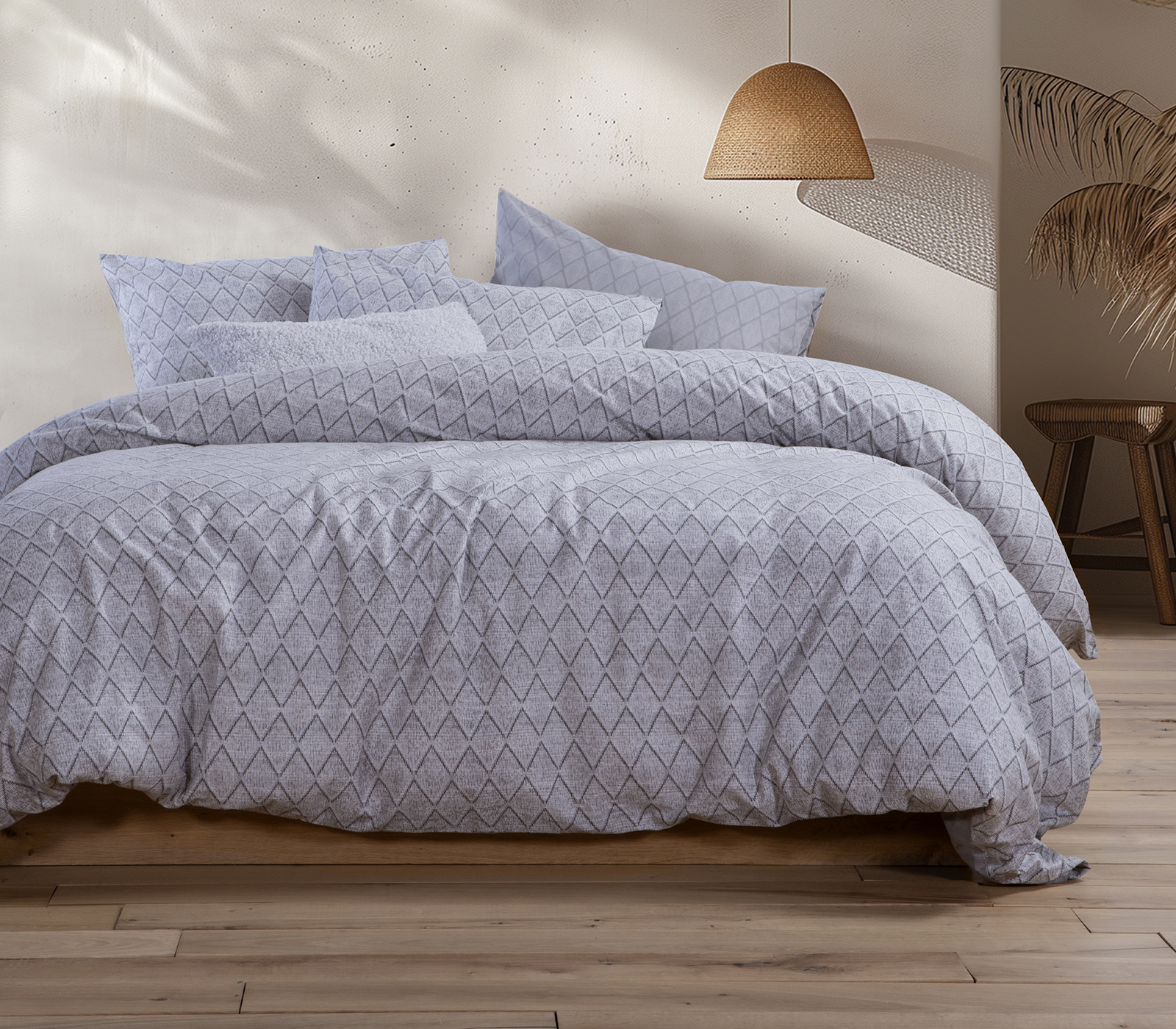  Φανελένια Σεντόνια Nef-Nef Homeware Μονά (Σετ) Torredo 160X260 Grey