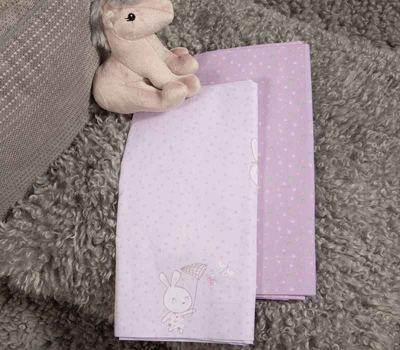 Βρεφικά Σεντόνια Λίκνου Nef-Nef Homeware Best Friends Mauve