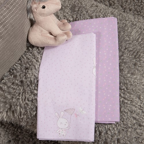 Βρεφικά Σεντόνια Λίκνου Nef-Nef Homeware Best Friends Mauve