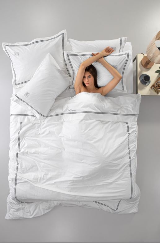 Σεντόνια King Size Guy Laroche (Σετ) Nice White-Anthracite 270X280