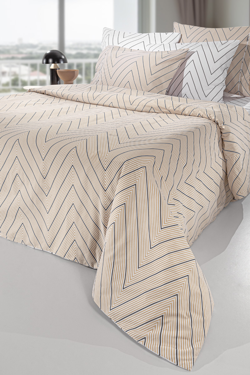 Σεντόνια Υπέρδιπλα Guy Laroche (Σετ) με λάστιχο Canyon Natural 170X200+32