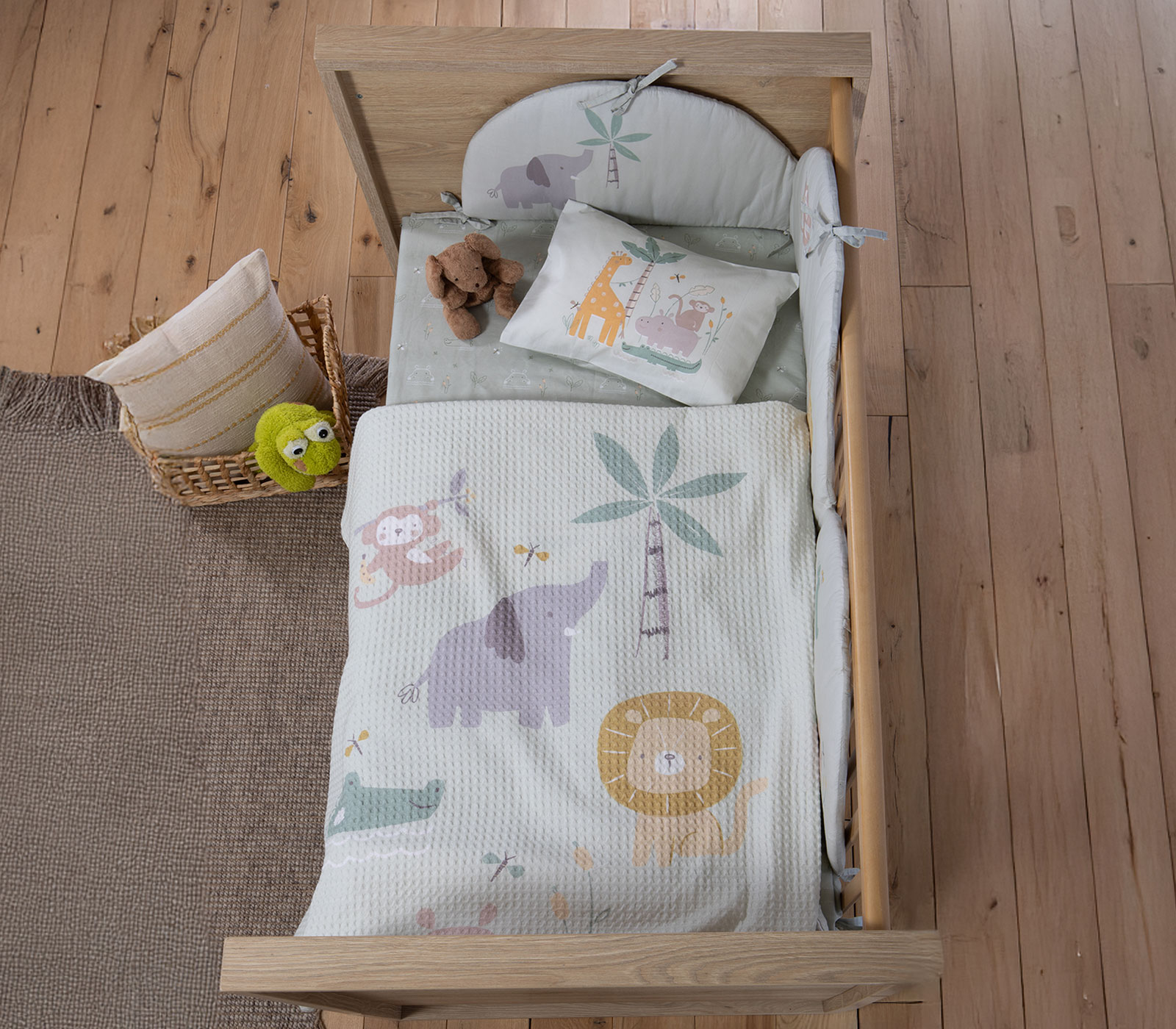 Βρεφική Κουβέρτα Πικε Nef-Nef Homeware Savana 110X150 Green