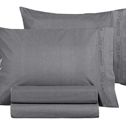 Παπλωματοθήκη Υπέρδιπλη Guy Laroche Color Plus Anthracite 255X245