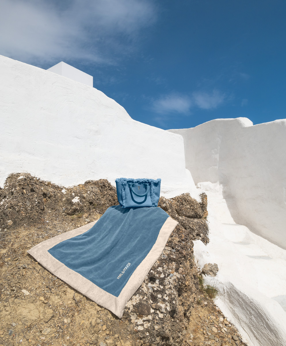  Πετσέτα Θαλάσσης Feel and Touch Caribbean Denim 80X170