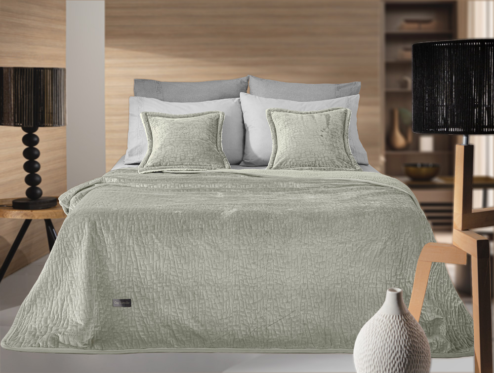 Κουβέρτα Υπέρδιπλη Guy Laroche (Σετ) Bolzano 220x240 Khaki