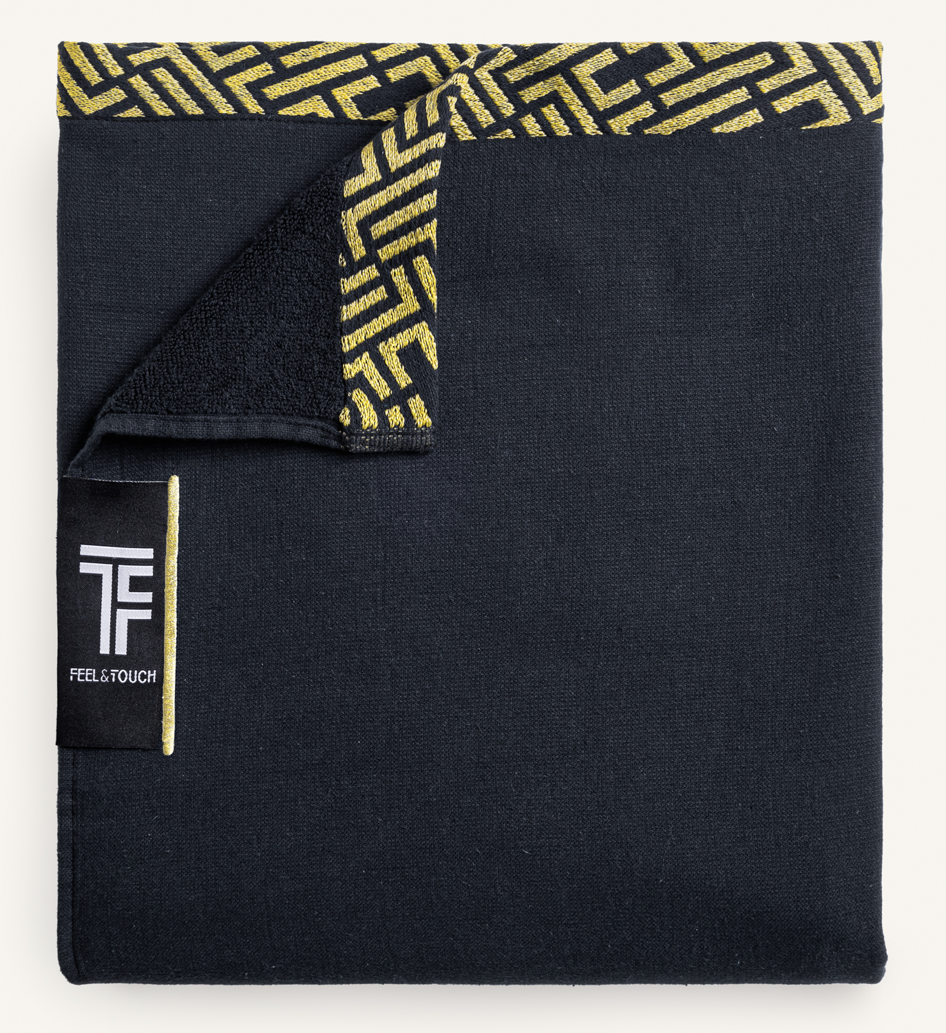 Πετσέτα Θαλάσσης Feel and Touch Sunny Black  90X180