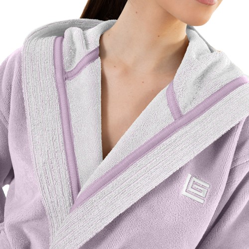 Μπουρνούζι Guy Laroche Monogram Lilac Large