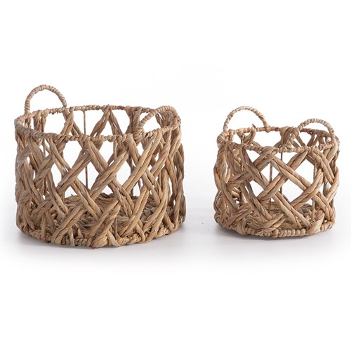 Kαλάθι Υάκινθου Nef-Nef Homeware Mesh D25x18 Natural