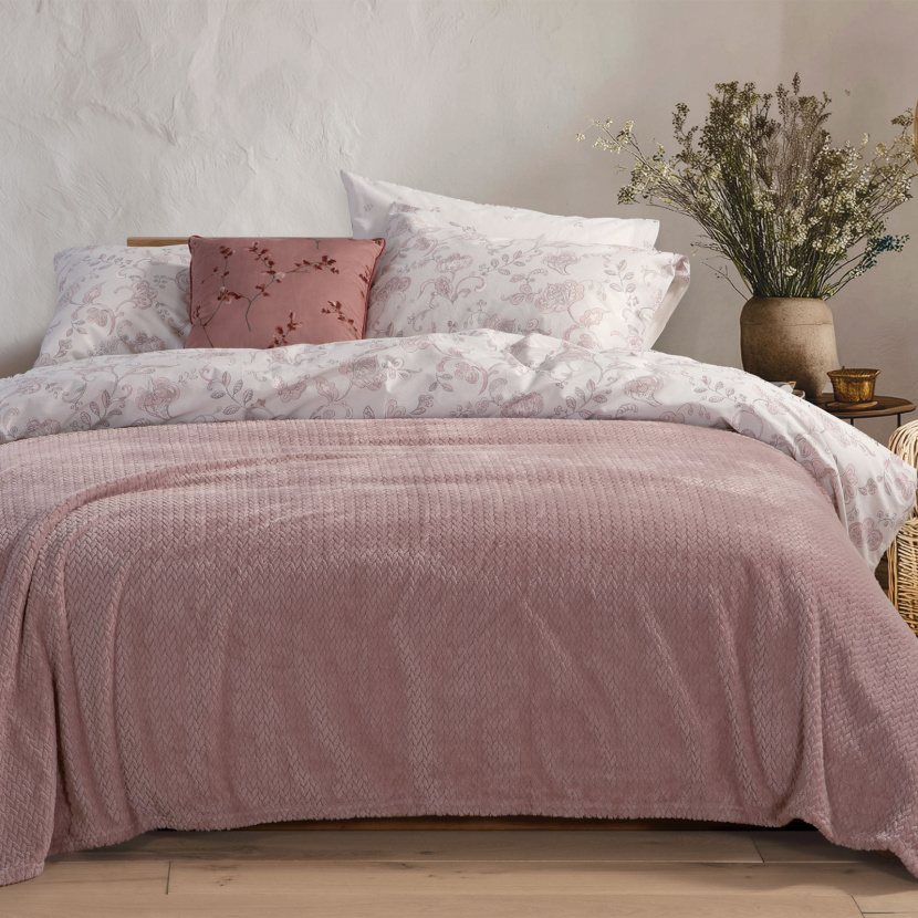  Κουβέρτα Μονή Nef-Nef Homeware 160X220 Worth Mauve