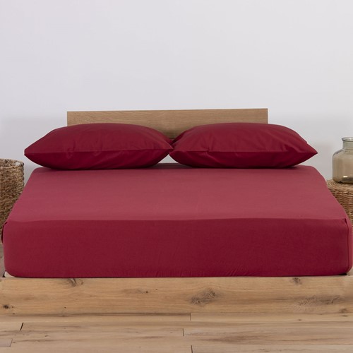 Σεντόνι Μακό Nef-Nef Μονό Με Λάστιχο Jersey 100X200+30 Bordo