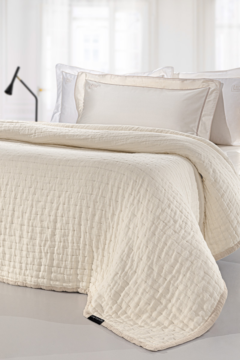 Κουβερλί King Size Guy Laroche Must Νatural-Sand 270X250 (Διπλής Όψης)