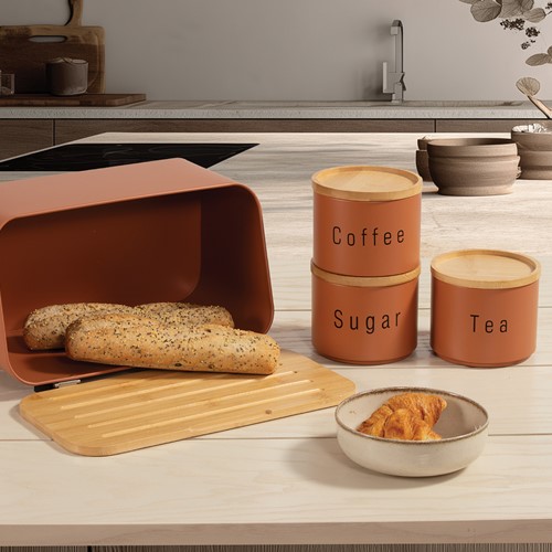 Δοχείο Αποθήκευσης Nef-Nef Homeware Coffee-Tea-Sugar 3τμχ Terra