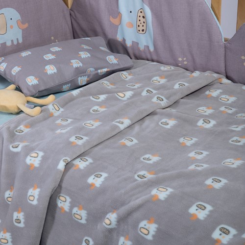 Βρεφική Κουβέρτα Κούνιας Nef-Nef Homeware Elephants 26 Fleece 110x150